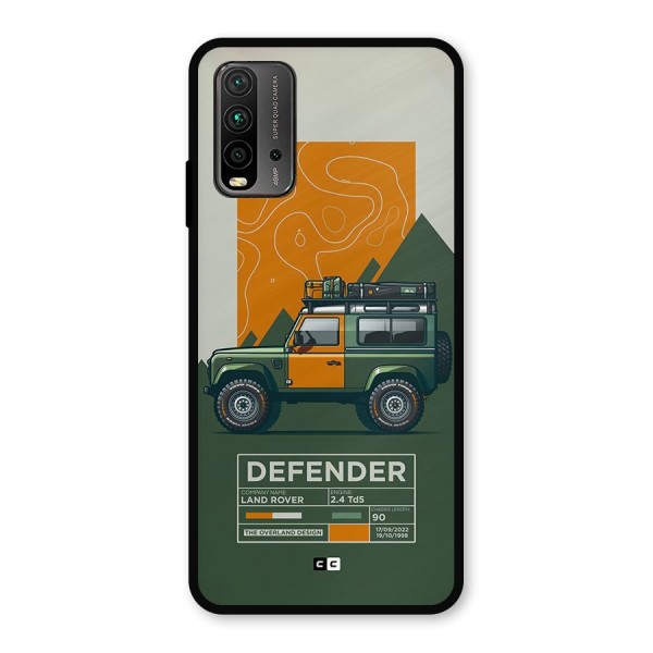 The Defence Car Metal Back Case for Redmi 9 Power