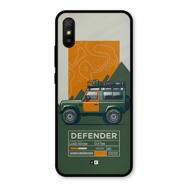 The Defence Car Metal Back Case for Redmi 9a