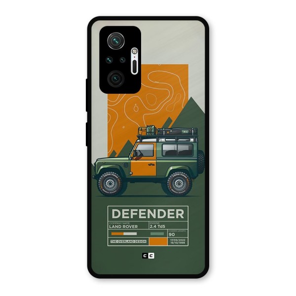 The Defence Car Metal Back Case for Redmi Note 10 Pro