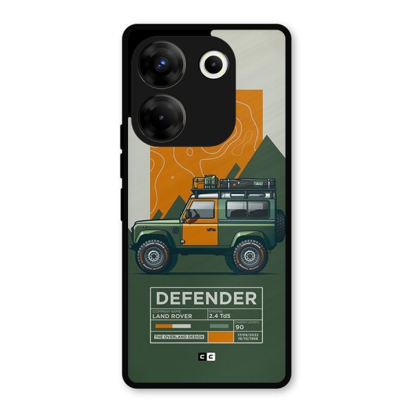 The Defence Car Metal Back Case for Tecno Camon 20