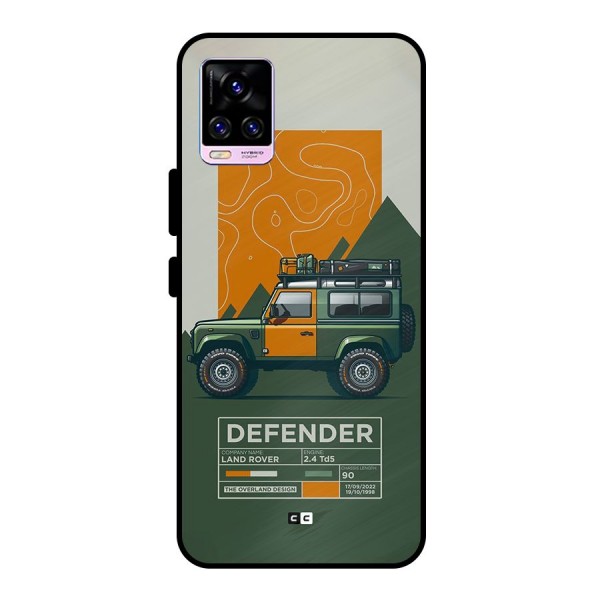 The Defence Car Metal Back Case for Vivo V20 Pro