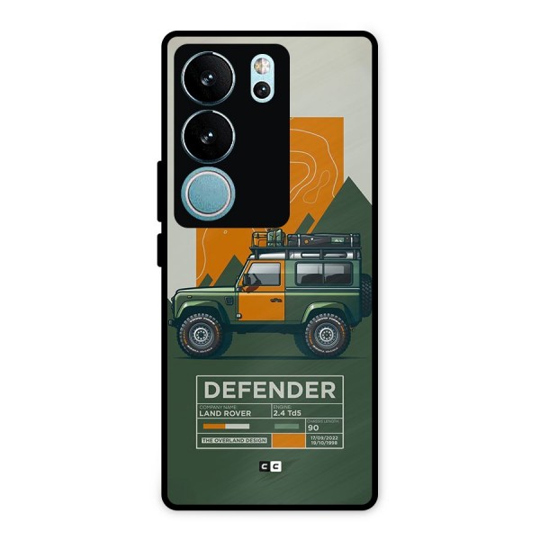 The Defence Car Metal Back Case for Vivo V29