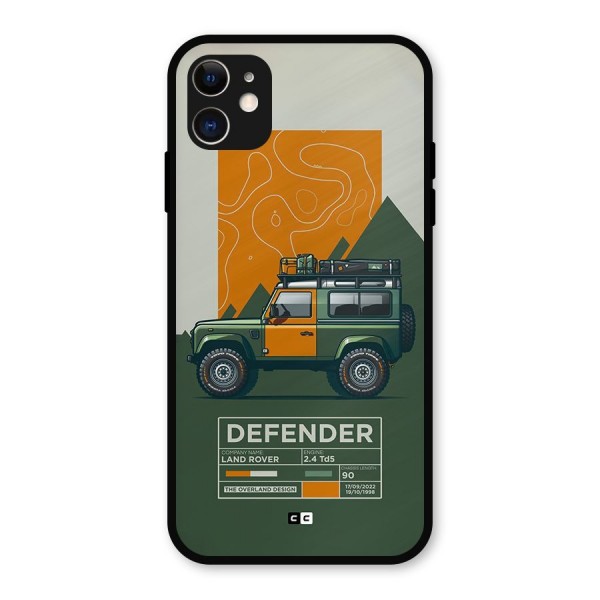 The Defence Car Metal Back Case for iPhone 11
