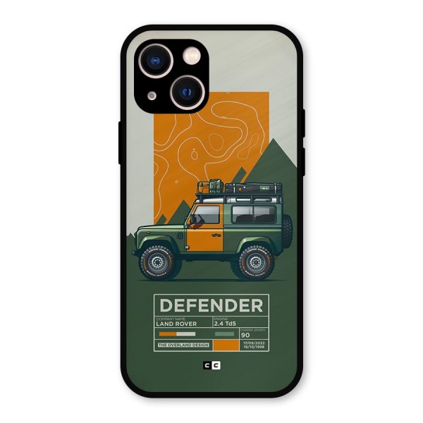 The Defence Car Metal Back Case for iPhone 13