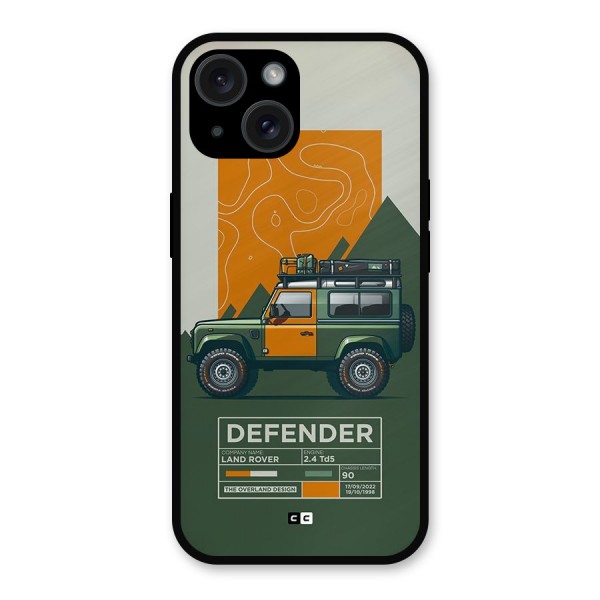 The Defence Car Metal Back Case for iPhone 15