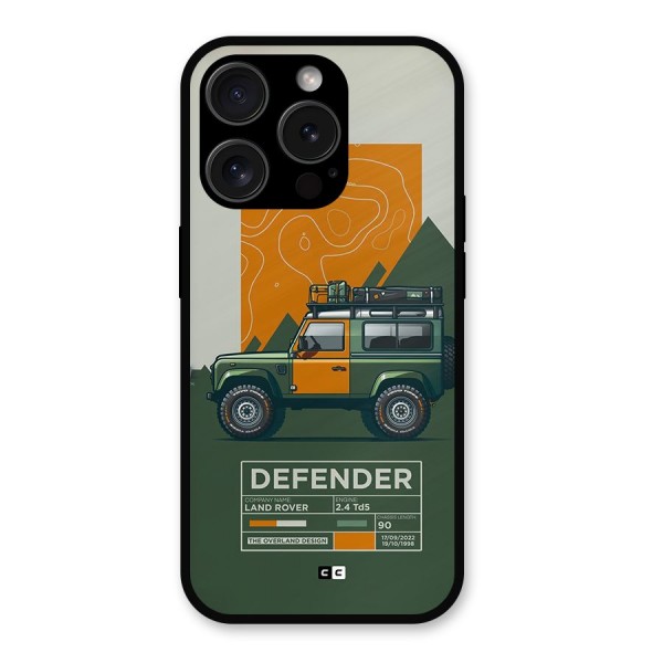 The Defence Car Metal Back Case for iPhone 15 Pro