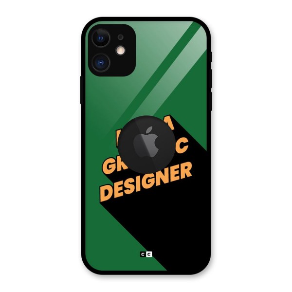 The Graphic Designer Glass Back Case for iPhone 11 Logo Cut