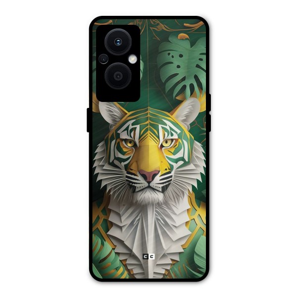 The Nature Tiger Metal Back Case for Oppo F21 Pro 5G