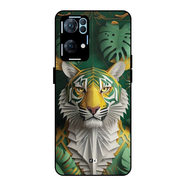 The Nature Tiger Metal Back Case for Oppo Reno7 Pro 5G