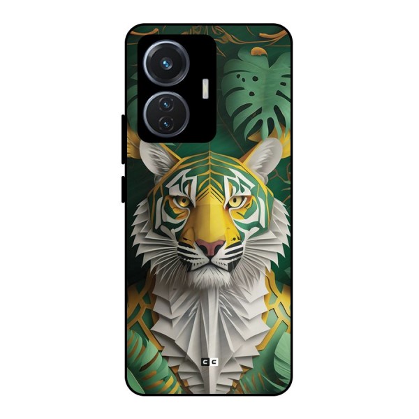 The Nature Tiger Metal Back Case for Vivo T1 44W