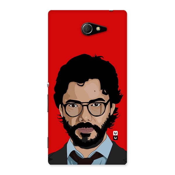 The Professor Illustration Art Back Case for Sony Xperia M2