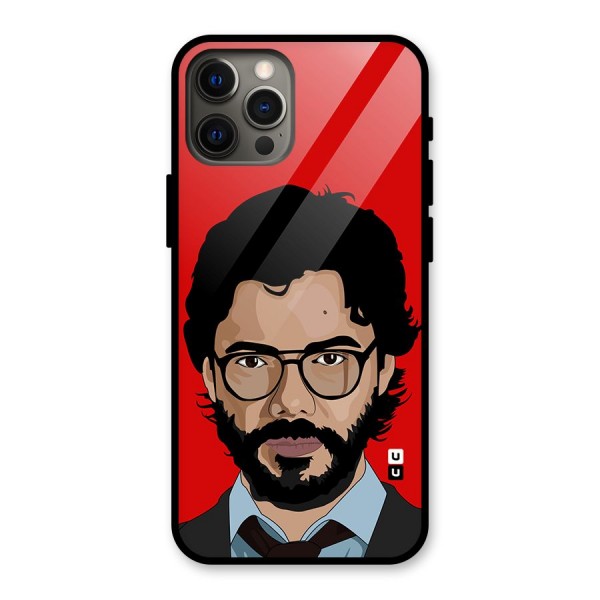 The Professor Illustration Art Glass Back Case for iPhone 12 Pro Max
