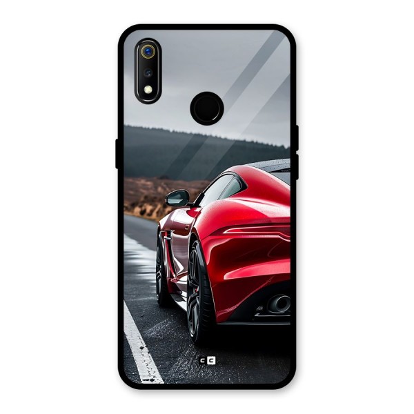 The Royal Car Glass Back Case for Realme 3