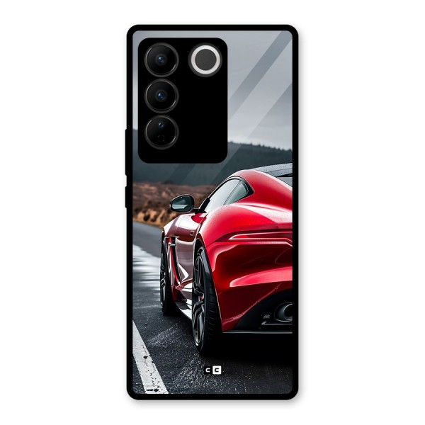 The Royal Car Glass Back Case for Vivo V27