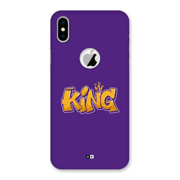 The Royal King Back Case for iPhone XS Logo Cut