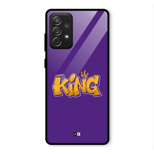The Royal King Glass Back Case for Galaxy A72