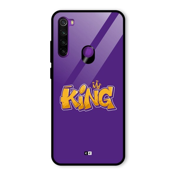 The Royal King Glass Back Case for Redmi Note 8