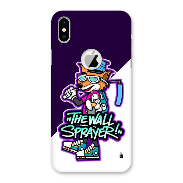 The Wall Sprayer Back Case for iPhone X Logo Cut