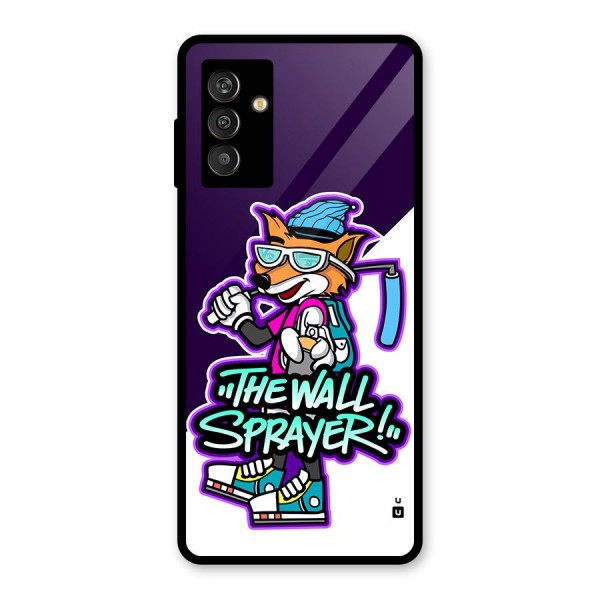 The Wall Sprayer Glass Back Case for Galaxy M13
