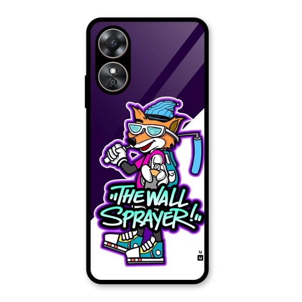 The Wall Sprayer Glass Back Case for Oppo A17