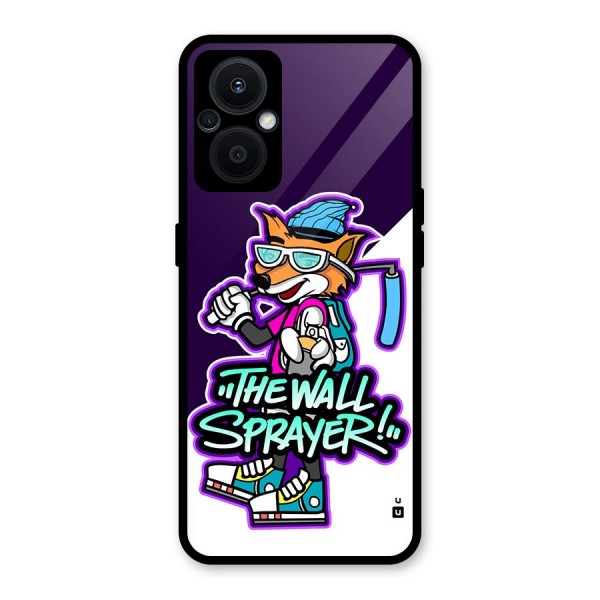 The Wall Sprayer Glass Back Case for Oppo F21s Pro 5G