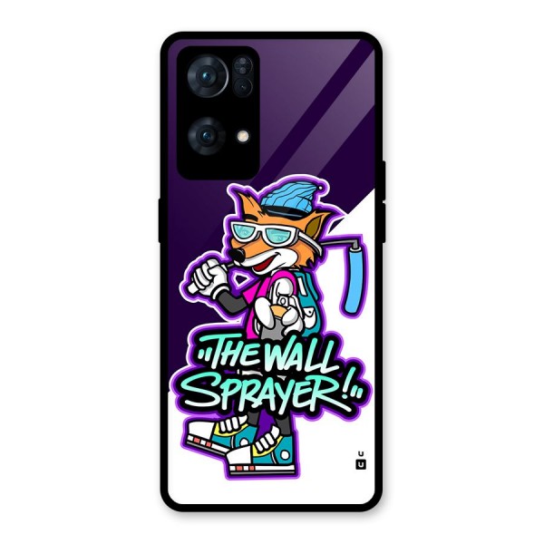 The Wall Sprayer Glass Back Case for Oppo Reno7 Pro 5G