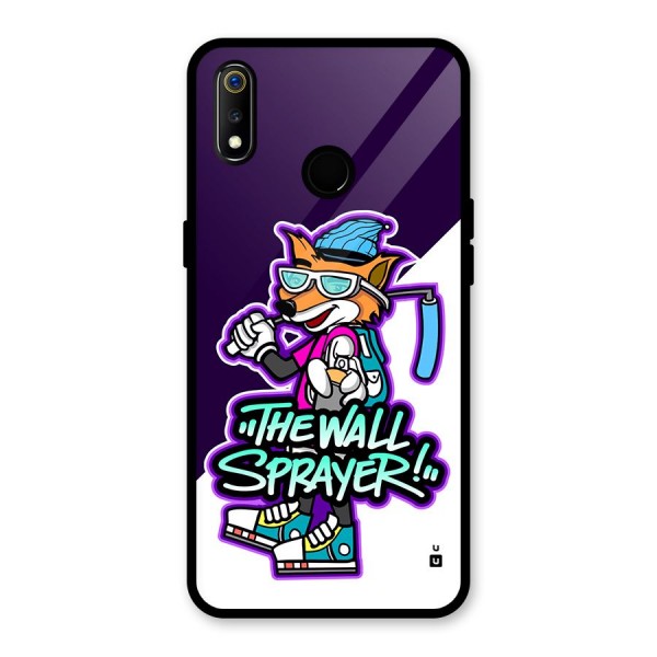 The Wall Sprayer Glass Back Case for Realme 3