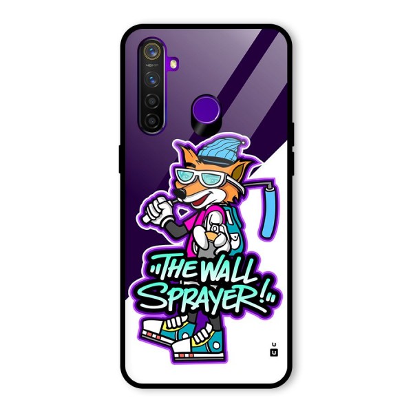 The Wall Sprayer Glass Back Case for Realme 5 Pro