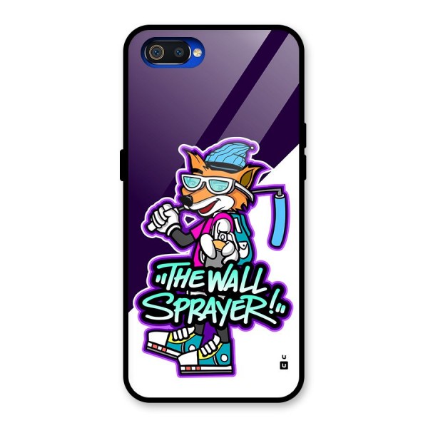 The Wall Sprayer Glass Back Case for Realme C2