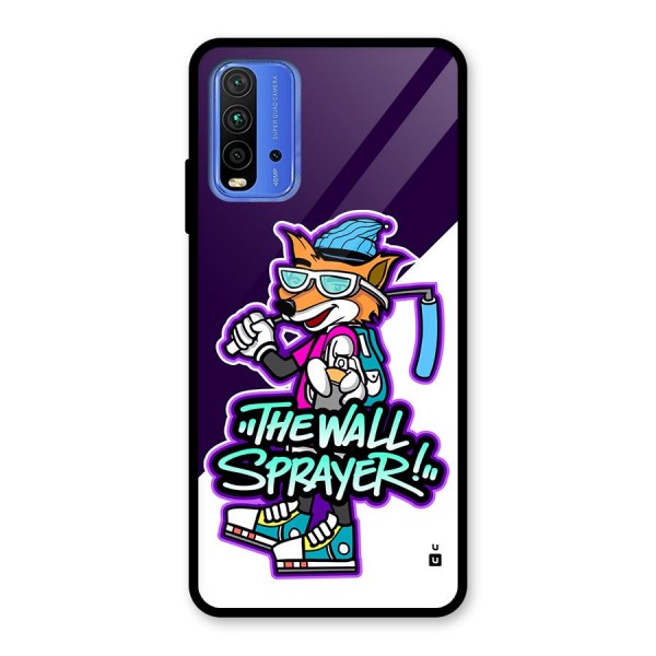 The Wall Sprayer Glass Back Case for Redmi 9 Power