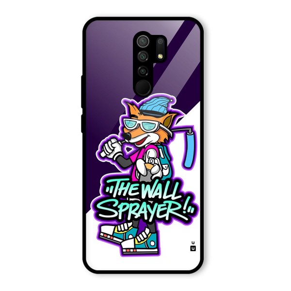 The Wall Sprayer Glass Back Case for Redmi 9 Prime