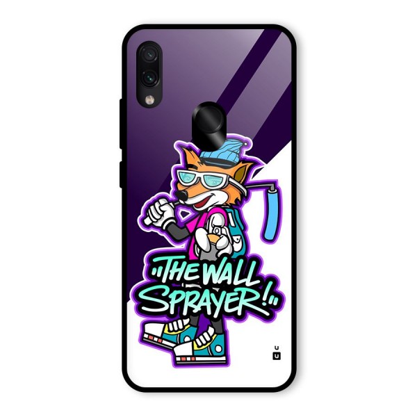 The Wall Sprayer Glass Back Case for Redmi Note 7S