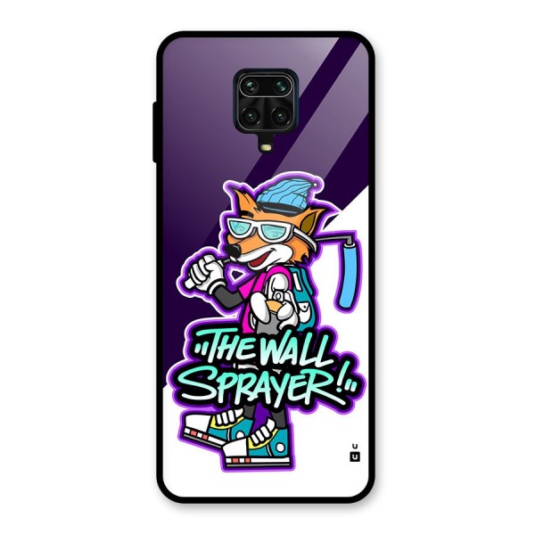 The Wall Sprayer Glass Back Case for Redmi Note 9 Pro Max
