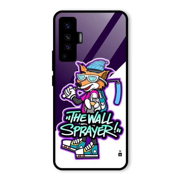 The Wall Sprayer Glass Back Case for Vivo X50