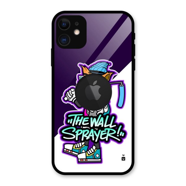 The Wall Sprayer Glass Back Case for iPhone 11 Logo Cut