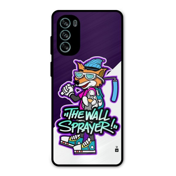 The Wall Sprayer Metal Back Case for Moto G62