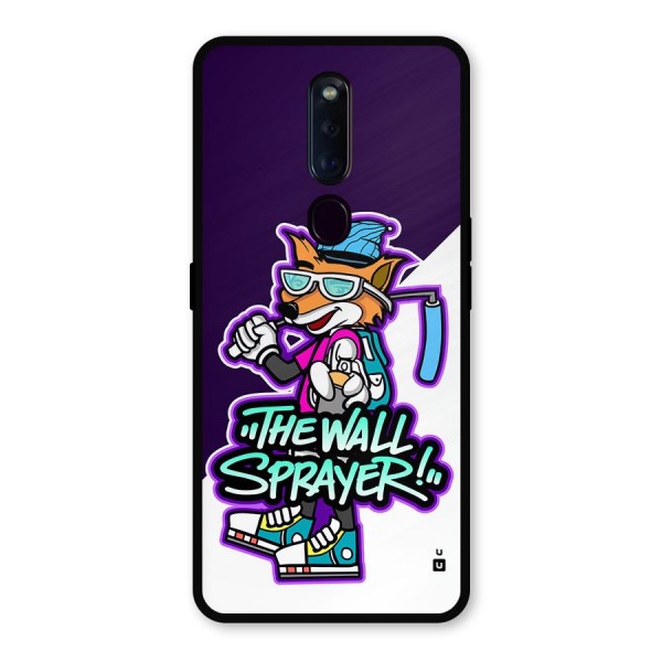 The Wall Sprayer Metal Back Case for Oppo F11 Pro