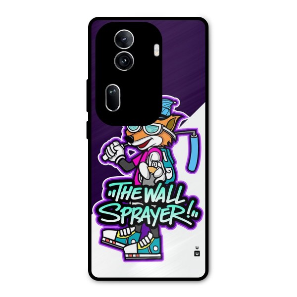 The Wall Sprayer Metal Back Case for Oppo Reno11 Pro 5G