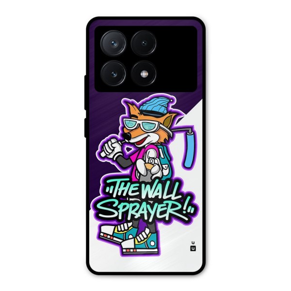 The Wall Sprayer Metal Back Case for Poco X6 Pro