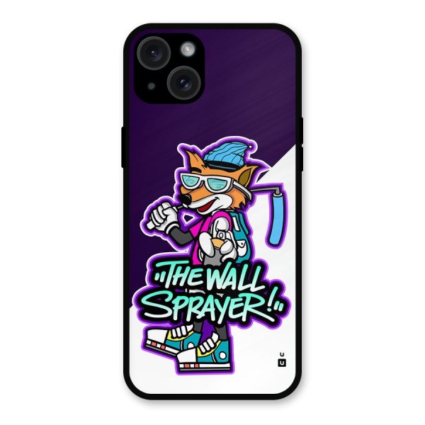 The Wall Sprayer Metal Back Case for iPhone 15 Plus