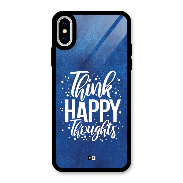 Think Happy Thoughts Glass Back Case for iPhone X