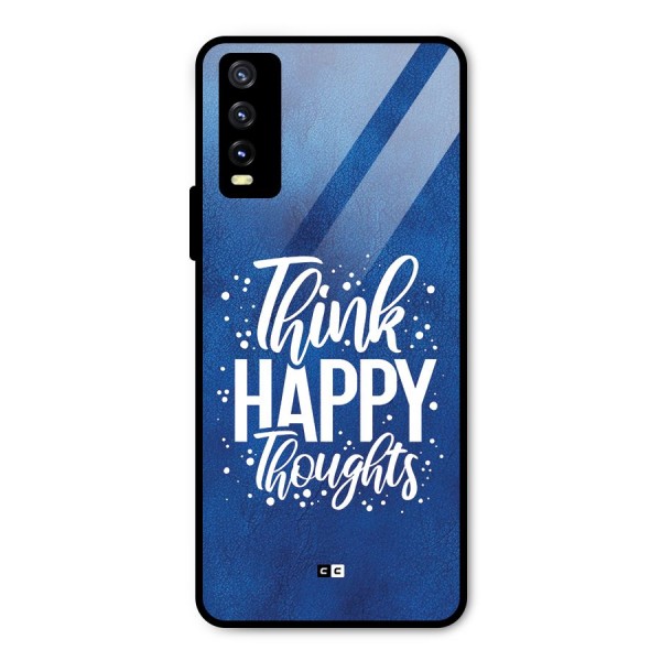Think Happy Thoughts Metal Back Case for Vivo Y20 2021