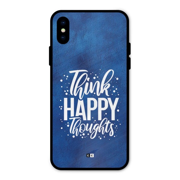 Think Happy Thoughts Metal Back Case for iPhone X