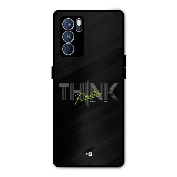 Think Positive Only Metal Back Case for Oppo Reno6 Pro 5G