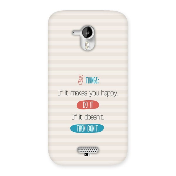 Think Then Back Case for Canvas HD A116