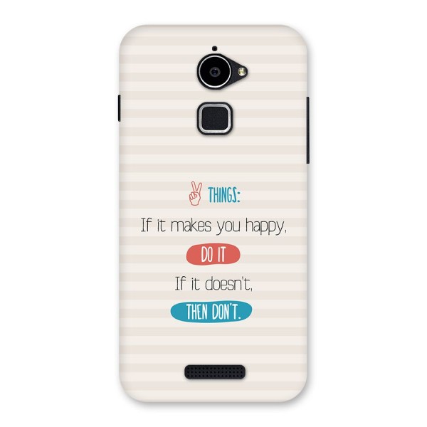 Think Then Back Case for Coolpad Note 3 Lite
