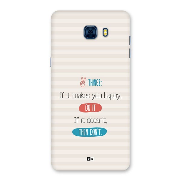 Think Then Back Case for Galaxy C7 Pro