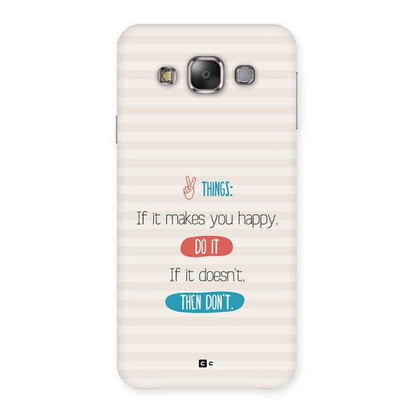 Think Then Back Case for Galaxy E7