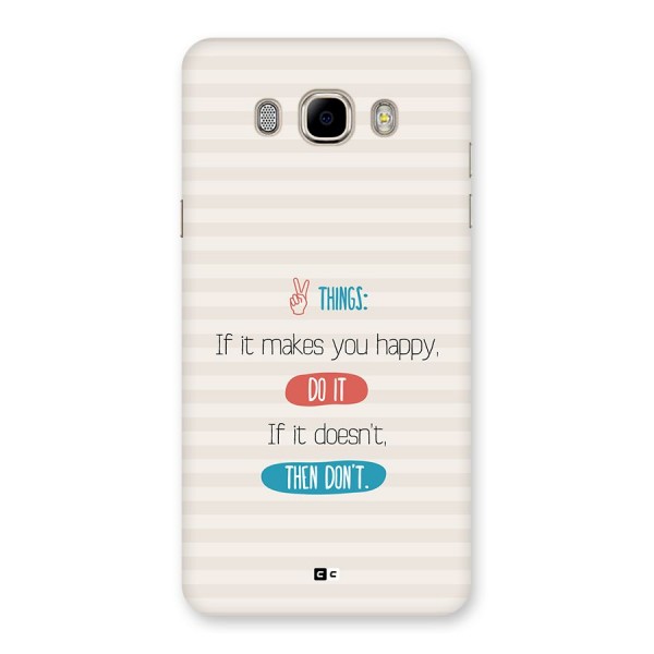Think Then Back Case for Galaxy J7 2016