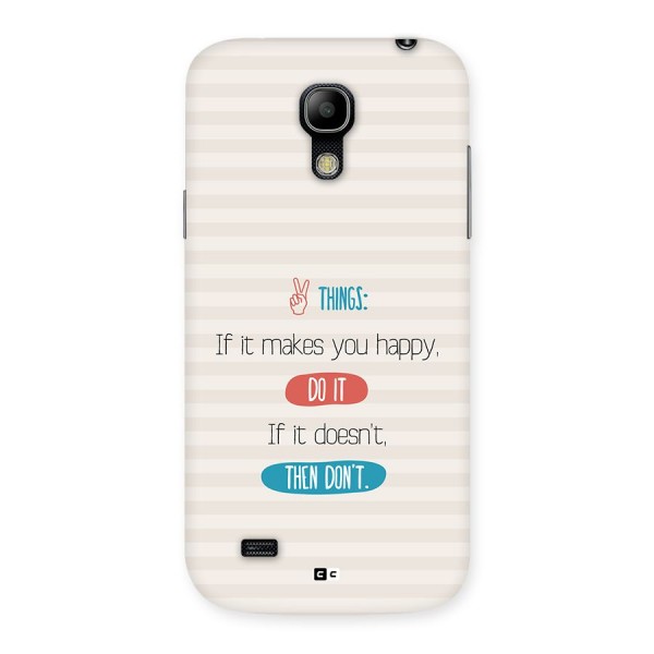 Think Then Back Case for Galaxy S4 Mini